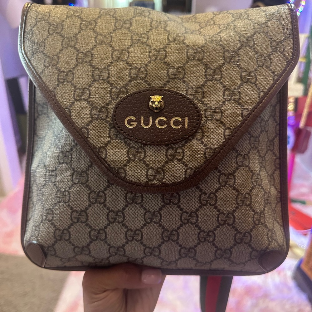 Gucci Beige and Brown Crossbody Bag